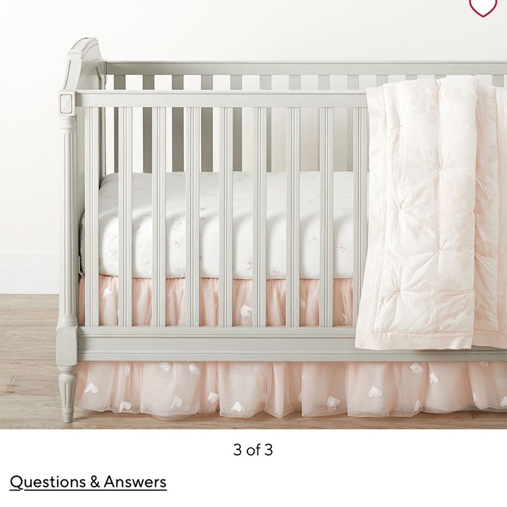 Monique Lhuillier Ethereal Tulle Crib
Skirt, Blush Pink